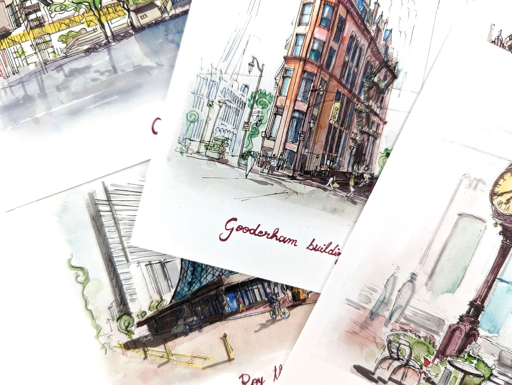 Toronto ON Postcards - closeup view of full set