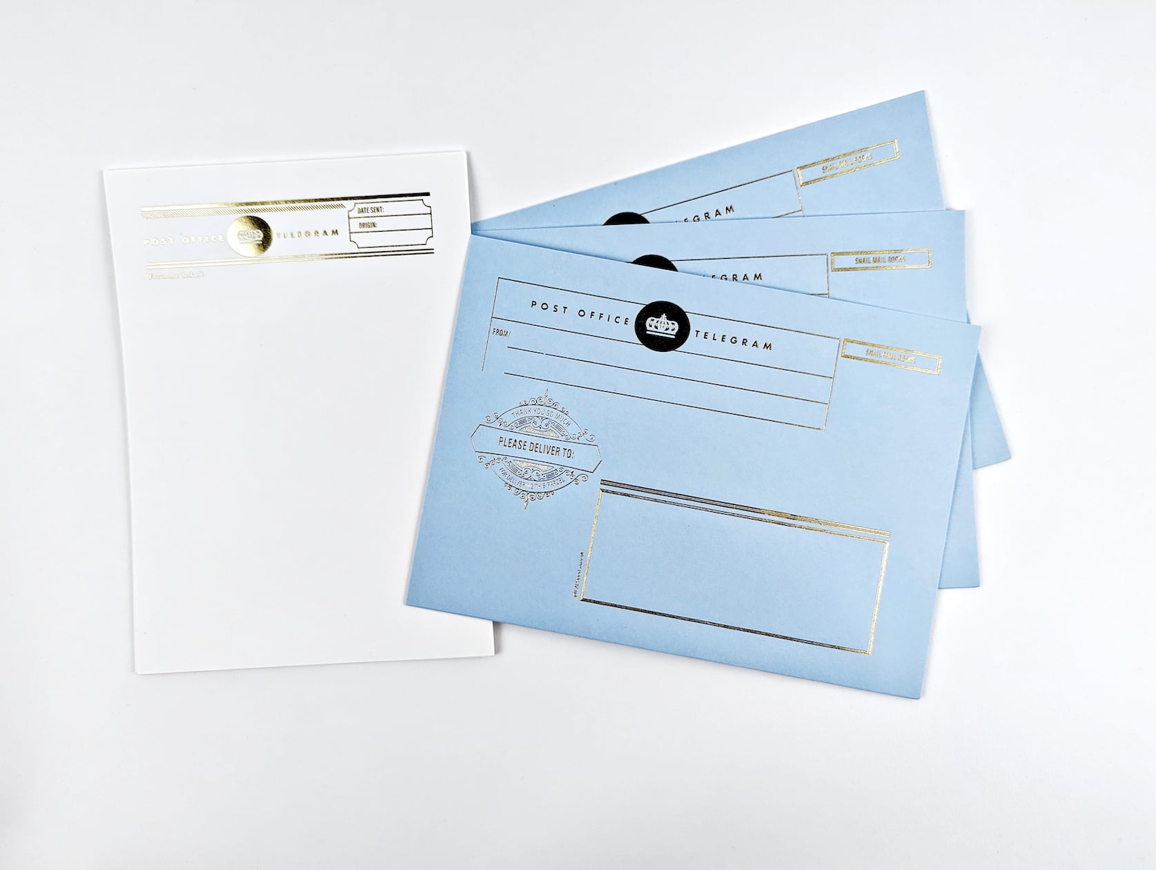 Telegram Letter Set Lavender Envelope